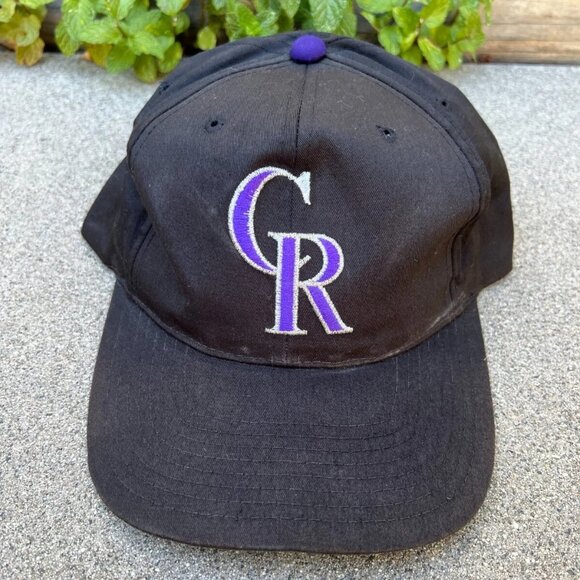 VTG THE G CAP Colorado Rockies Baseball Hat Men's Black Adjustable Cap MLB Cap - Picture 1 of 8